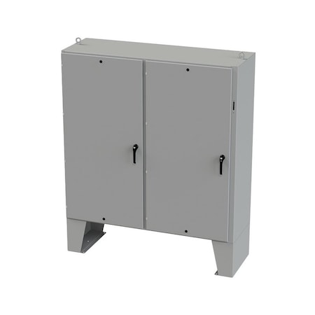 Saginaw Control & Engineering 3 Point Latch with Coinproof/Padlock Handle Electrical Enclosures, 72 in H, 24 in D, 73 in W SCE-72XEL7324LP